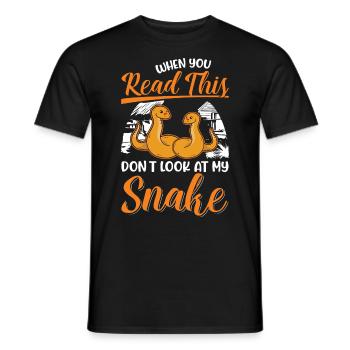 Schlangen Besitzer Kornnatter Natter - Männer T-Shirt - Schwarz - Vorne - AI Model Male 178 light (178cm)