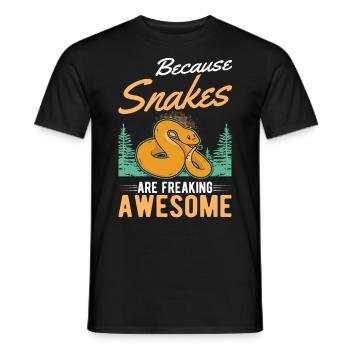 Propriétaires de serpents Amoureux des serpents - T-shirt homme - noir - Devant - AI Model Male 178 light (178cm)