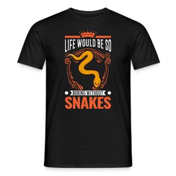 Propriétaires de serpents Amoureux des serpents - T-shirt homme - noir - Devant - AI Model Male 178 light (178cm)