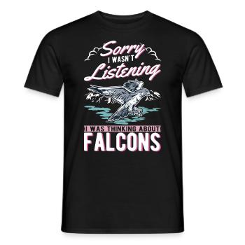 Falcon Falconer Kestrel Falconry Falconry Falconer - Men's T-Shirt - black - Front - AI Model Male 178 light (178cm)
