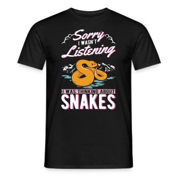 Schlangen Besitzer Kornnatter Natter - Männer T-Shirt - Schwarz - Vorne - AI Model Male 178 light (178cm)