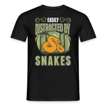 Snake Owner Corn Snake Snake - Men's T-Shirt - black - Front - AI Model Male 178 light (178cm)