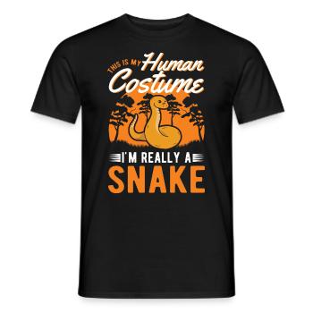 Snake Costume Corn Snake Halloween Snake - Men's T-Shirt - black - Front - AI Model Male 178 light (178cm)