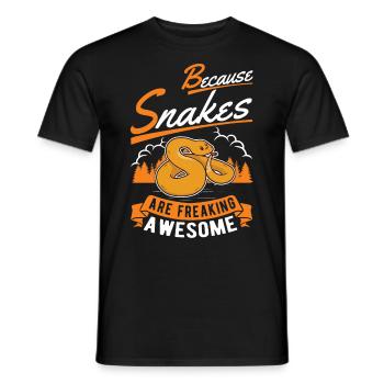 Propriétaires de serpents Amoureux des serpents - T-shirt homme - noir - Devant - AI Model Male 178 light (178cm)