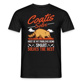 Coati Gift Coati Proboscis Bear - Men's T-Shirt - black - Front - AI Model Male 178 light (178cm)