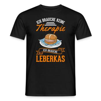 Leberkas Therapie Leberkäse Fleischkäse - Männer T-Shirt - Schwarz - Vorne - AI Model Male 178 light (178cm)