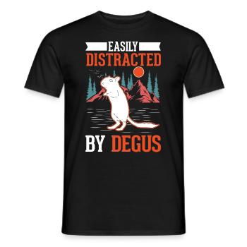 Degu cadeau arbuste rat forêt degu - T-shirt homme - noir - Devant - AI Model Male 178 light (178cm)