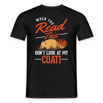 Coati Gift Proboscis Bear Coati - Men's T-Shirt - black - Front - AI Model Male 178 light (178cm)