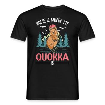 Zuhause ist wo mein Quokka ist - Männer T-Shirt - Schwarz - Vorne - AI Model Male 178 light (178cm)