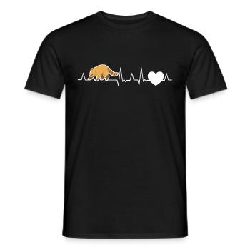 Coati Heartbeat Coati - T-shirt homme - noir - Devant - AI Model Male 178 light (178cm)