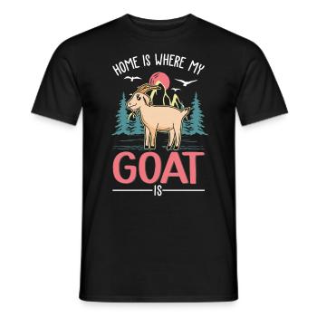 La maison est l’endroit où ma chèvre est éleveuse de chèvres - T-shirt homme - noir - Devant - AI Model Male 178 light (178cm)