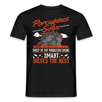 Porc-épic cadeau Porc-épic - T-shirt homme - noir - Devant - AI Model Male 178 light (178cm)