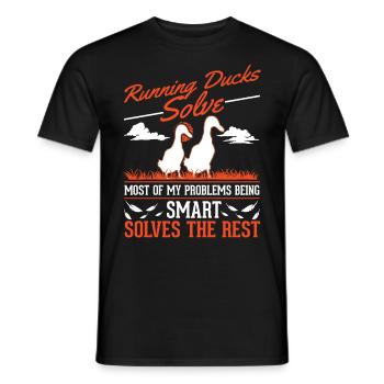 Indian Runner Duck Gift Running Duck - Men's T-Shirt - black - Front - AI Model Male 178 light (178cm)