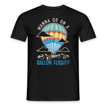 want to go on a balloon flight? Balloon - Men's T-Shirt - black - Front - AI Model Male 178 light (178cm)