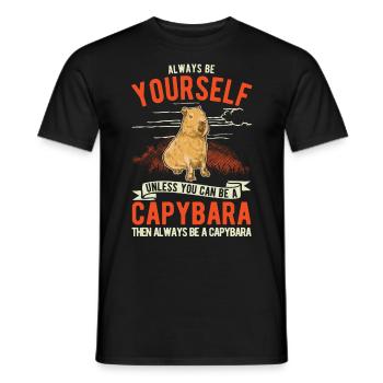 Soyez toujours vous-même Capybara Wasserschwein Capibara - T-shirt homme - noir - Devant - AI Model Male 178 light (178cm)