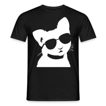 Ferret Wearing Sunglasses Cool Ferrets - Men's T-Shirt - black - Front - AI Model Male 178 light (178cm)