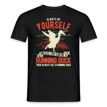 Indian Runner Duck Gift Running Duck - Men's T-Shirt - black - Front - AI Model Male 178 light (178cm)