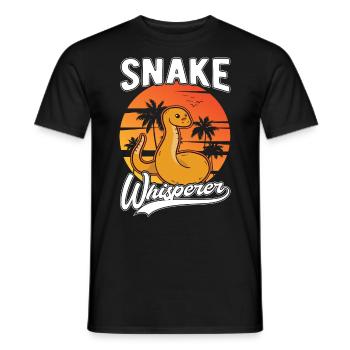 Serpents Chuchoteur Amoureux des Serpents - T-shirt homme - noir - Devant - AI Model Male 178 light (178cm)
