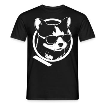 Ferret Wearing Sunglasses Cool Ferrets - Men's T-Shirt - black - Front - AI Model Male 178 light (178cm)