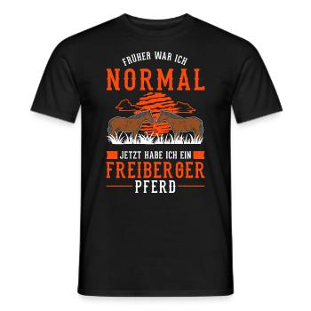 Freiberger Pferd Reiterin - Männer T-Shirt - Schwarz - Vorne - AI Model Male 178 light (178cm)