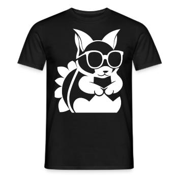 Funny Squirrel Wearing Sunglasses Squirrels - Men's T-Shirt - black - Front - AI Model Male 178 light (178cm)