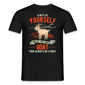 Ziegen Geschenk Ziegenwirt Ziege - Männer T-Shirt - Schwarz - Vorne - AI Model Male 178 light (178cm)