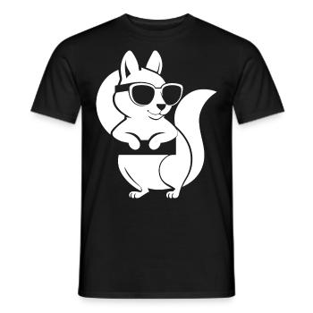 Funny Squirrel Wearing Sunglasses Squirrels - Men's T-Shirt - black - Front - AI Model Male 178 light (178cm)
