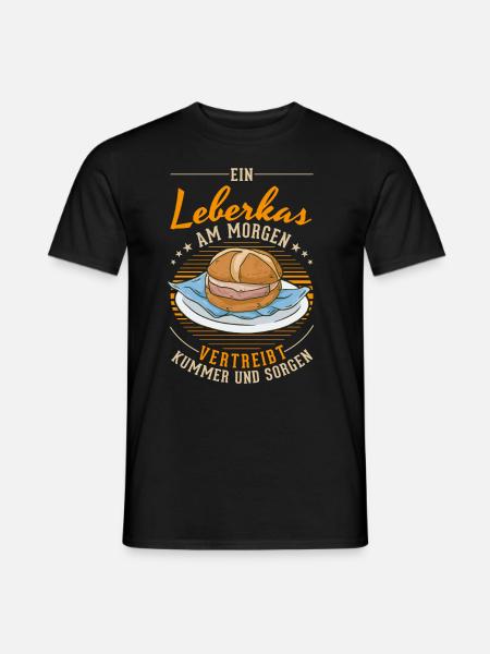 Leberkas Leberkäse Fleischkäse - Männer T-Shirt - Schwarz