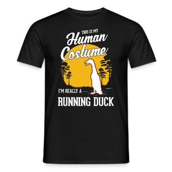 Runner Duck Costume Halloween - Men's T-Shirt - black - Front - AI Model Male 178 light (178cm)