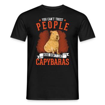 Capybara Gift Capybara Capibara - Men's T-Shirt - black - Front - AI Model Male 178 light (178cm)