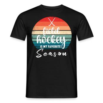 Le hockey sur gazon est ma saison préférée de hockey en salle - T-shirt homme - noir - Devant - AI Model Male 178 light (178cm)