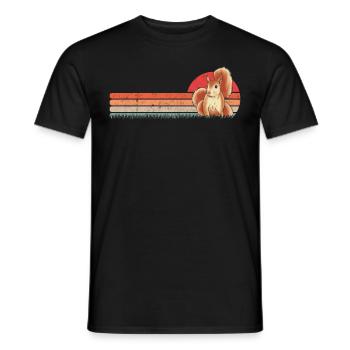 Eichhörnchen Retro Squirrel - Men's T-Shirt - black - Front - AI Model Male 178 light (178cm)