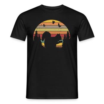 Eichhörnchen Retro Squirrel - Men's T-Shirt - black - Front - AI Model Male 178 light (178cm)