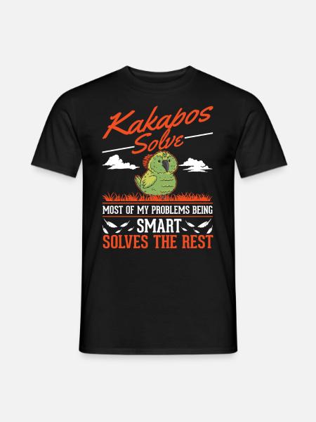 Kakapo Neuseeländischer Papagei - Männer T-Shirt - Schwarz