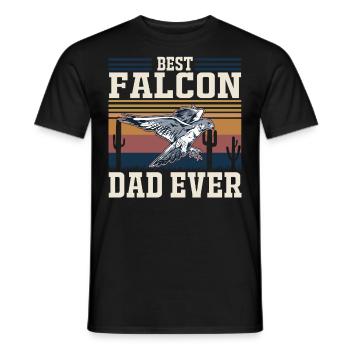 Bester Faken Vater Falken Papa Falknerei - Männer T-Shirt - Schwarz - Vorne - AI Model Male 178 light (178cm)