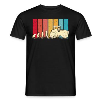 Mécanicien de machines agricoles Evolution - T-shirt homme - noir - Devant - AI Model Male 178 light (178cm)