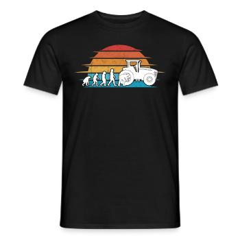 Évolution de la mécanique de machinerie agricole - T-shirt homme - noir - Devant - AI Model Male 178 light (178cm)