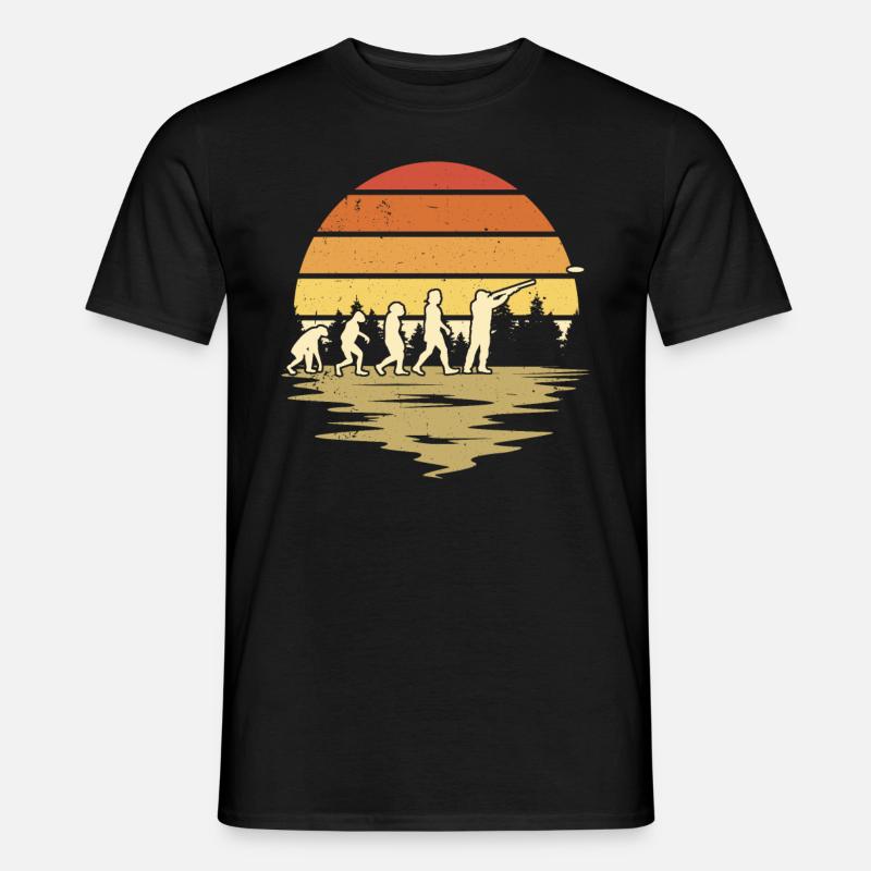 Tontaubenschießen Evolution - Männer T-Shirt - Schwarz