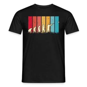 Clay Pigeon Shooting Evolution - Men's T-Shirt - black - Front - AI Model Male 178 light (178cm)