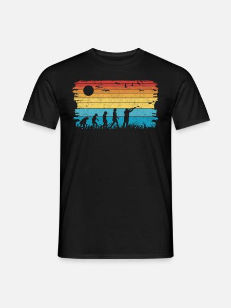 Clay Pigeon Shooting Evolution - Men's T-Shirt - black