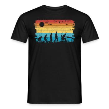 Informatiker Evolution Programmierer Nerd - Männer T-Shirt - Schwarz - Vorne - AI Model Male 178 light (178cm)
