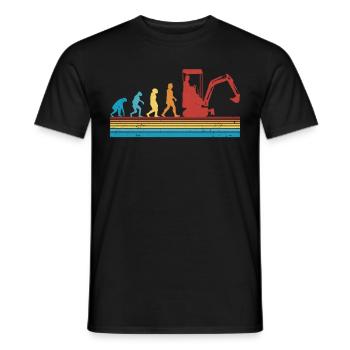 Bagger Evolution Baggerführer Baggerfahrer - Männer T-Shirt - Schwarz - Vorne - AI Model Male 178 light (178cm)