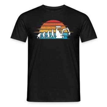 Bagger Evolution Baggerführer Baggerfahrer - Männer T-Shirt - Schwarz - Vorne - AI Model Male 178 light (178cm)