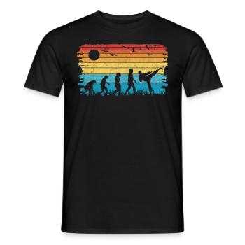 Karate Evolution Selbstverteidigung Kampfsport - Männer T-Shirt - Schwarz - Vorne - AI Model Male 178 light (178cm)