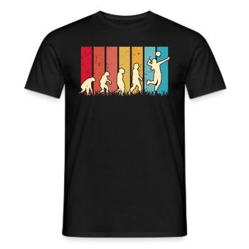Volleyball Evolution Volleyballspieler - Männer T-Shirt - Schwarz - Vorne - AI Model Male 178 light (178cm)