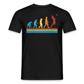Volleyball Evolution Volleyballspieler - Männer T-Shirt - Schwarz - Vorne - AI Model Male 178 light (178cm)