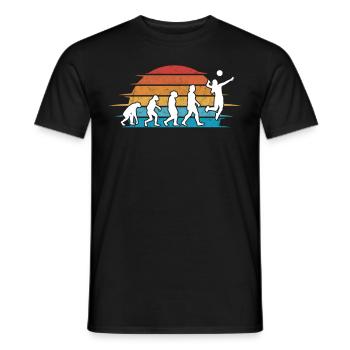 Volleyball Evolution Volleyballspieler - Männer T-Shirt - Schwarz - Vorne - AI Model Male 178 light (178cm)