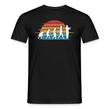 Flute Evolution Flute Flautist - Men's T-Shirt - black - Front - AI Model Male 178 light (178cm)
