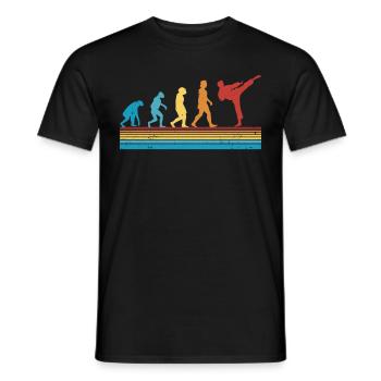 Karate Evolution Selbstverteidigung Kampfsport - Männer T-Shirt - Schwarz - Vorne - AI Model Male 178 light (178cm)
