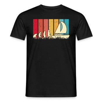 voilier evolution capitaine marin navire - T-shirt homme - noir - Devant - AI Model Male 178 light (178cm)